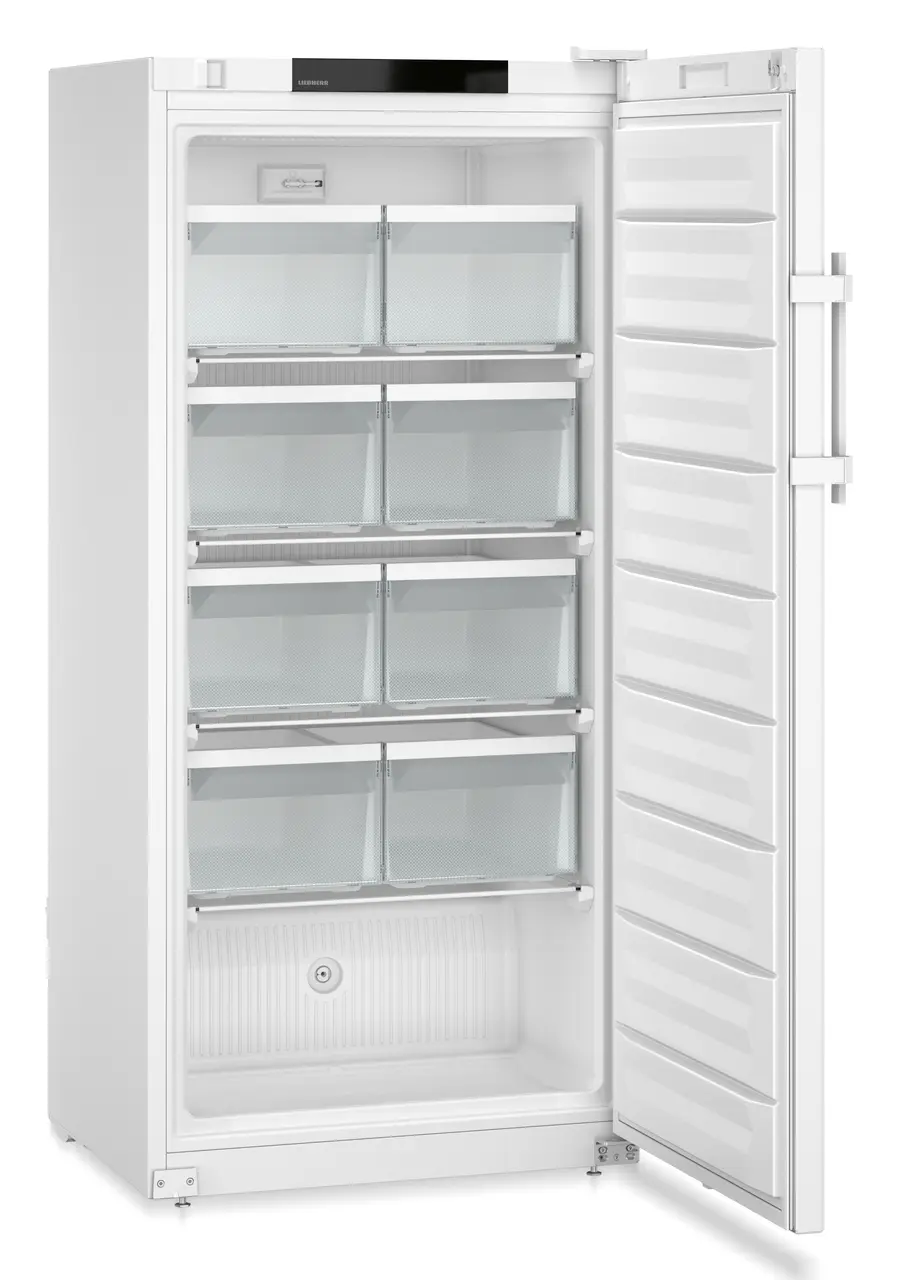 SFFfg 5501 740 Liebherr Laborgefrierschrank, 499 l, mit zündquellenfreiem Innenraum und 8 Kunststoffschüben (halbe Breite)